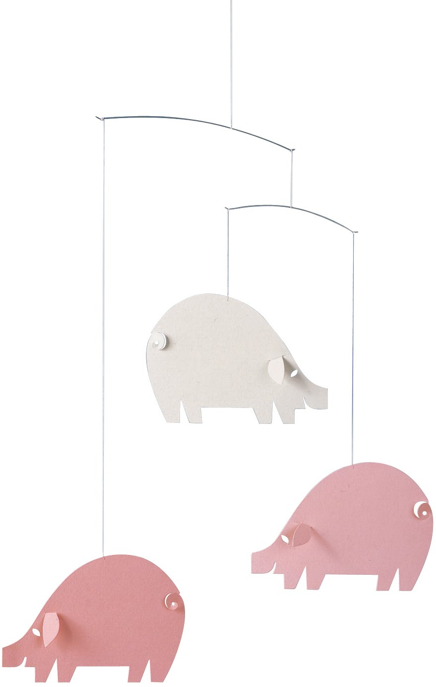 Flensted Mobiles Piggy Pink Blue Hanging Nursery Mobile 18 Inches