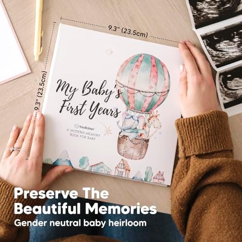 KeaBabies Inkless Hand Footprint Ornament Kit with Memory Book