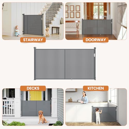 Cylrod 71 Inch Extra Wide Retractable Baby Gate