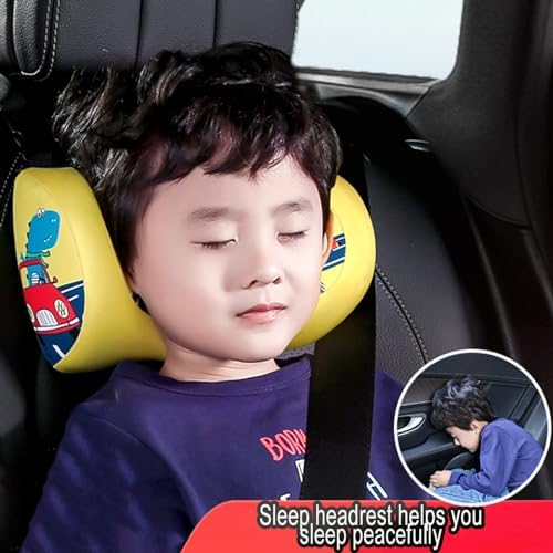 Kwaks Car Headrest Pillow - Adjustable Neck Support for Kids and Adults