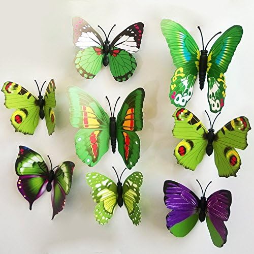 72 Pcs 6 Packs 3D Butterfly Wall Decals DIY Decorations
