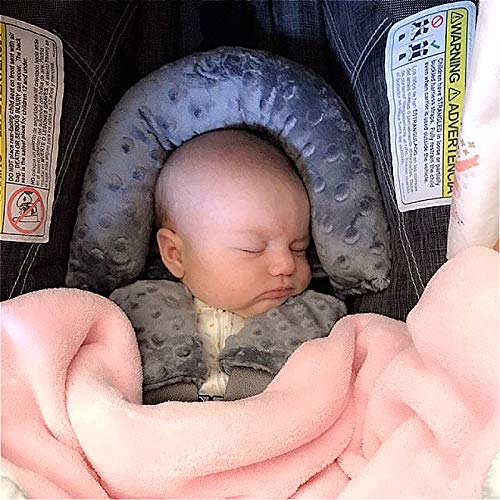 Culclendy Baby Head Support Pillow with Strap Covers