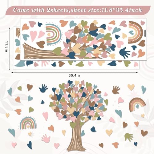 Boho Tree Wall Stickers for Classroom Decor