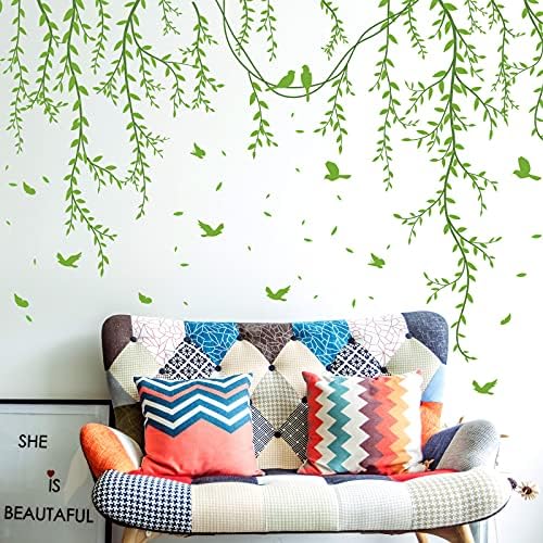 Amaonm Removable Green Vine Wall Stickers