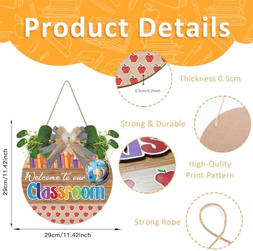 3D Classroom Door Sign Welcome Welcome Back to School Decor