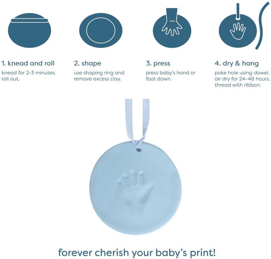 Reece Studio Blue Baby Print Clay Keepsake Kit