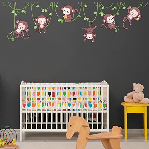 Monkey Wall Stickers Jungle Decor for Kids Room