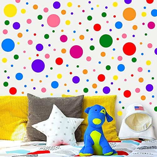 Colorful Polka Dot Wall Decals for Kids Room Decor