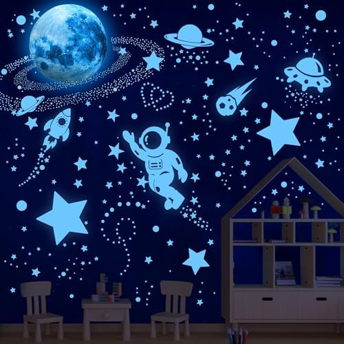 Glow in The Dark Stars Ceiling and Wall Decor for Kids Bedroom
