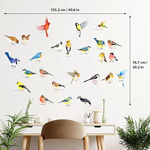 DECOWALL 25 Little Birds Wall Art Decals Stickers