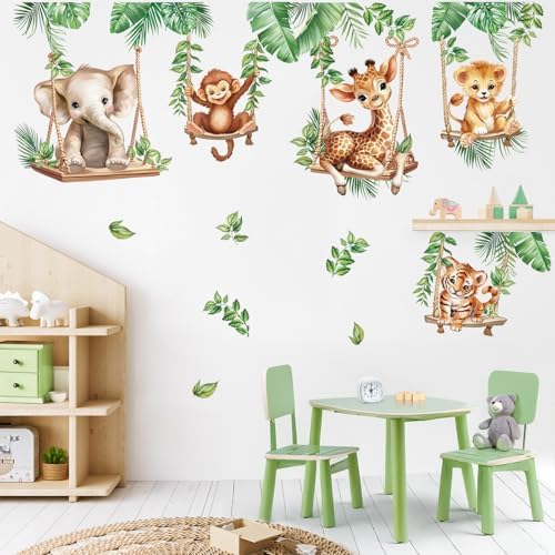 Jungle Animal Wall Stickers for Kids Room Decor