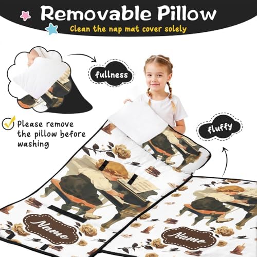 Personalized Toddler Nap Mat with Custom Name and Animal Prints