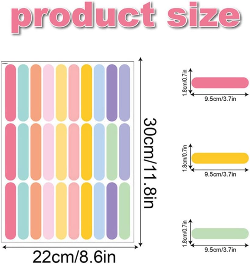 Confetti Strip Wall Decals for Kids Room Decor