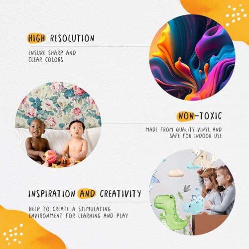 WS Wallpaper Hot Air Balloon Wall Decals - Animal Stickers for Kids Room