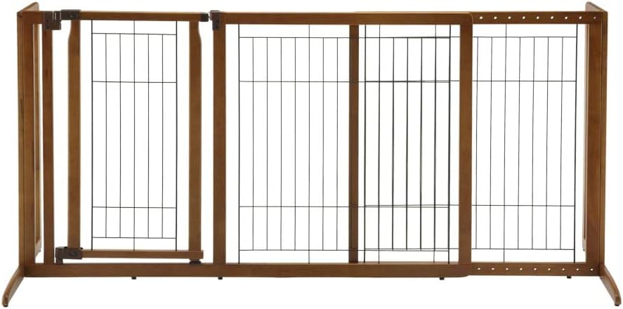 Richell Deluxe Freestanding Pet Gate with Door Large