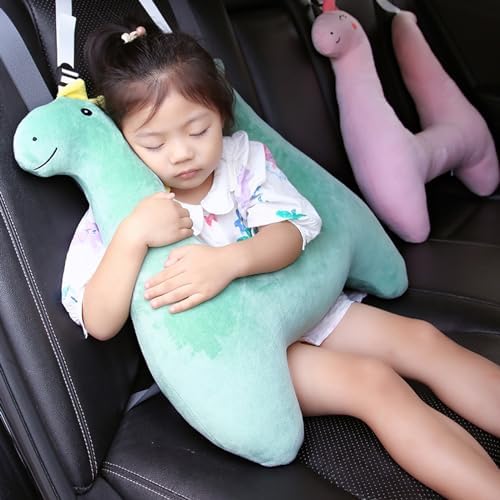 Dino Kids Car Sleeping Pillow H-Shape Head Support for Travel