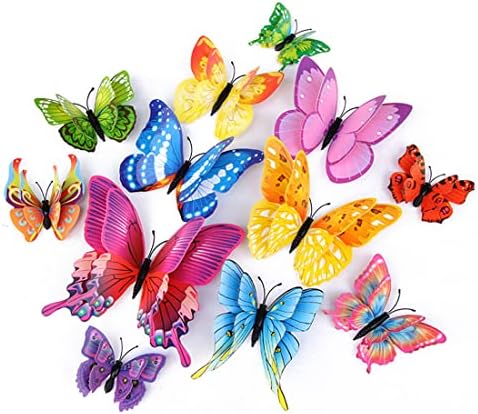 Opseam Butterfly Wall Decor 24PCS with Magnets Colorful