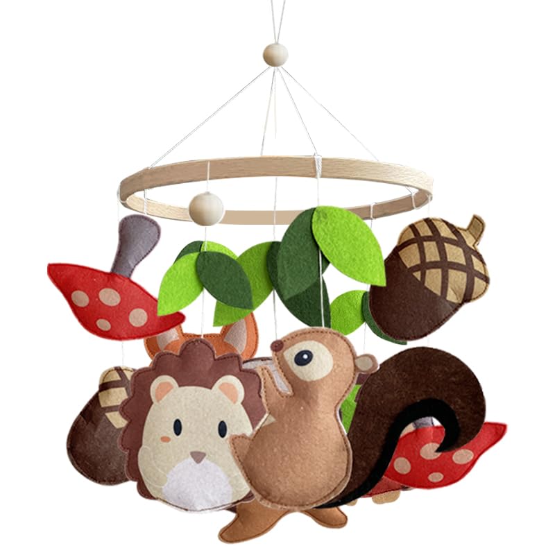 Felt Forest Animals Baby Mobile with Owl and Fox Theme