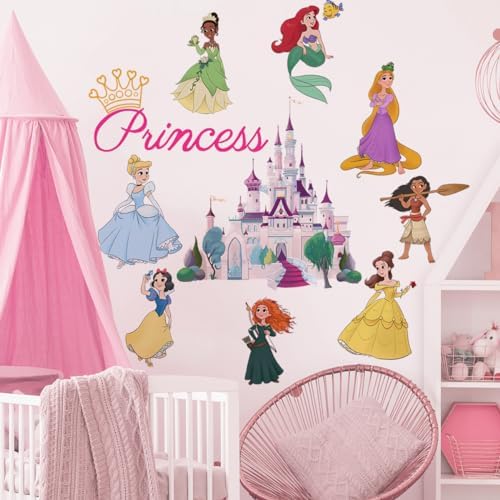 Runtoo Princess Wall Decals for Girls Bedroom Decor Stickers