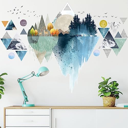 Nordic Geometric Wall Stickers 3D Peel and Stick Murals