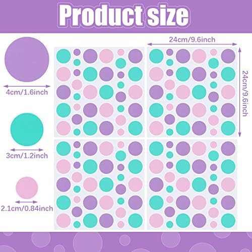 288 Piece Assorted Polka Dot Wall Decals for Bedroom and Nursery