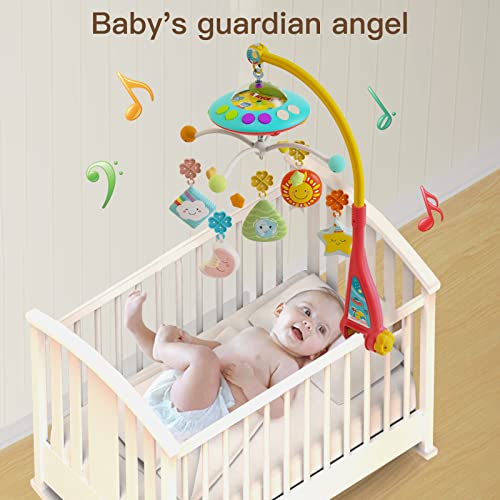 Eners Baby Crib Mobile with Music and Lights Red