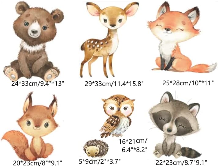 Woodland Animals Wall Decals for Baby Nursery Decor