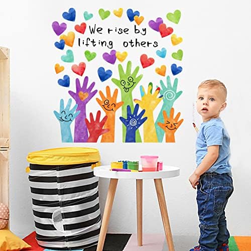 Mfault Inspirational We Rise Wall Decals Stickers for Kids Room Decor