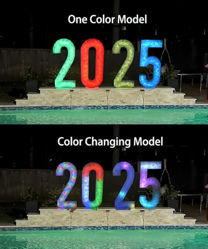 Glucrean Colorful Marquee Number 6 4FT Decor Set