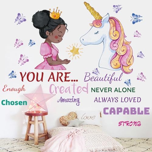 Unicorn Wall Decals for Girls Room Decor