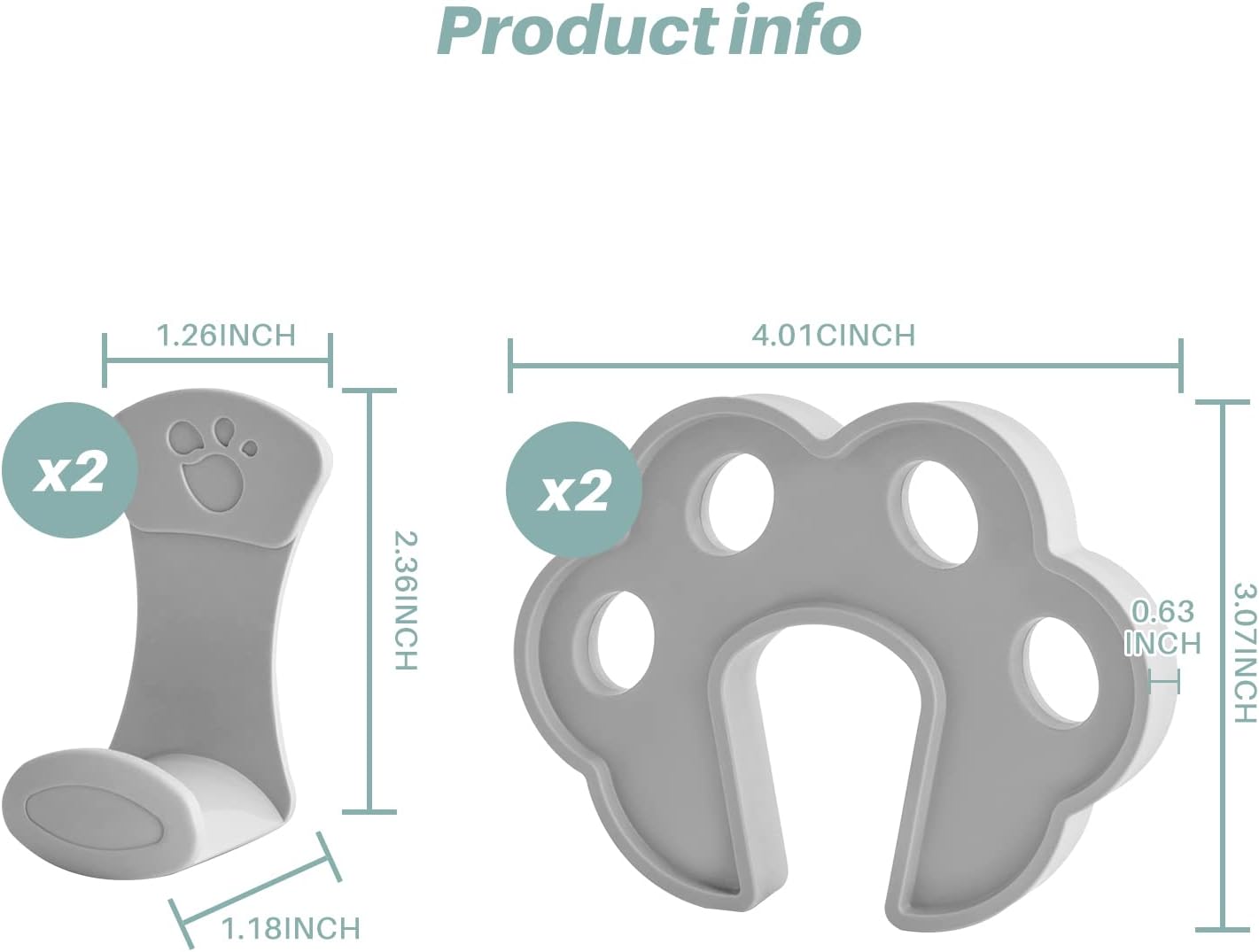 Inaya Door Pinch Guard with Hook 2 Pack
