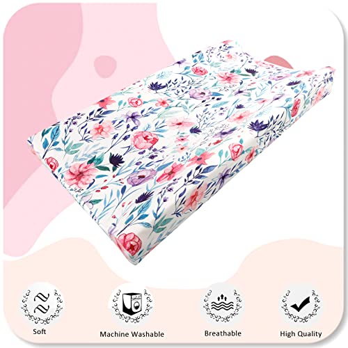 Floral Baby Diaper Changing Pad Cover 2 Pack