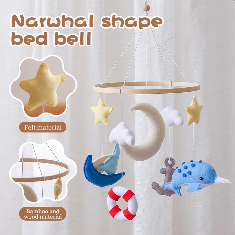 GOODMOM Seaside Baby Mobile for Crib - Nautical Theme Decor