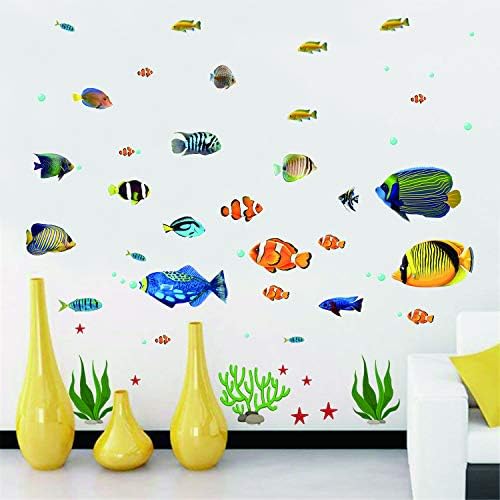 Under The Sea Fish Wall Stickers Decorative Decals for Kids Room
