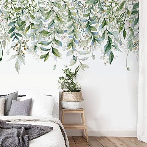 Amazon 3D Hanging Green Leaves Wall Decor Stickers
