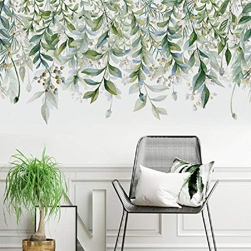 Amazon 3D Hanging Green Leaves Wall Decor Stickers