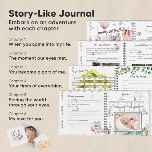 KeaBabies Inkless Hand and Footprint Kit with Memory Book