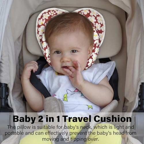XIGGA Banana-Shaped U-Shaped Two-in-One Travel Pillow for Babies