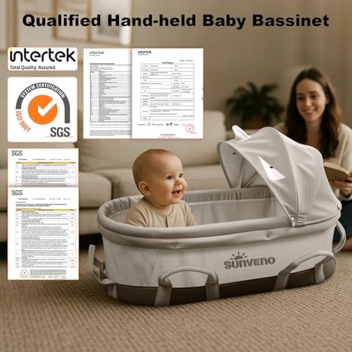 SUNVENO Portable Travel Bassinet for Newborns