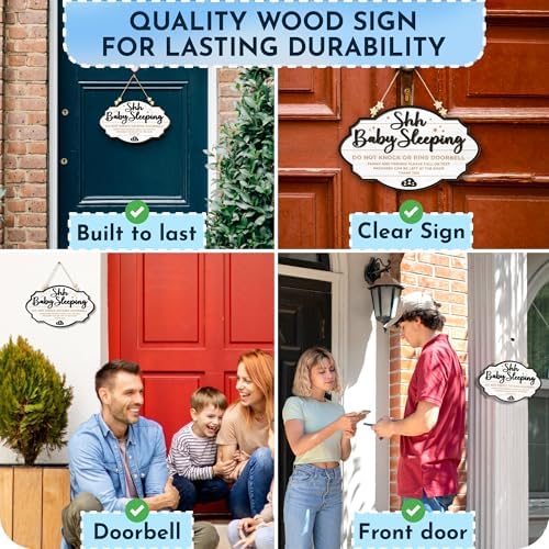 Shhh Baby Sleeping Sign for Front Door
