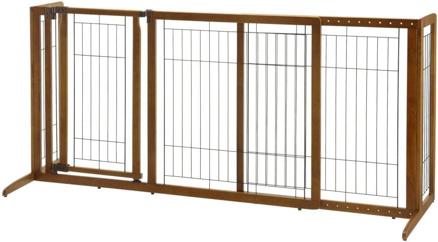 Richell Deluxe Freestanding Pet Gate with Door Large