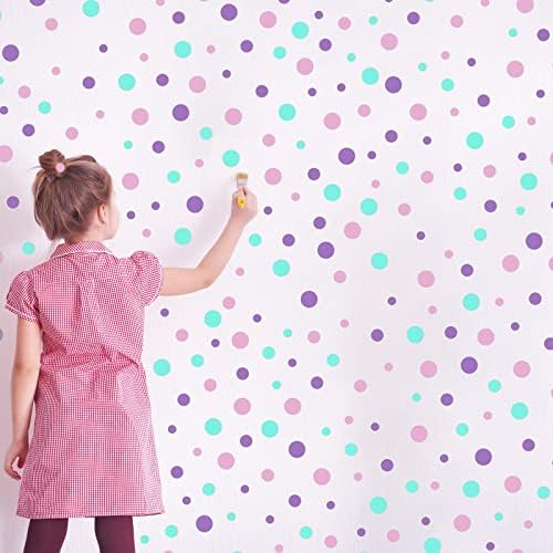 288 Piece Assorted Polka Dot Wall Decals for Bedroom and Nursery