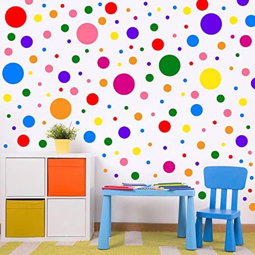 Colorful Polka Dot Wall Decals for Kids Room Decor