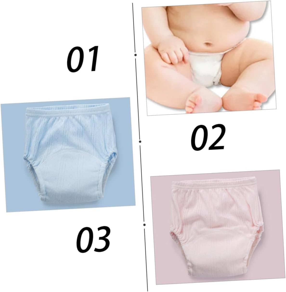 ORFOFE Cotton Training Pants for Baby 4-Layer Breathable Potty Training Underwear