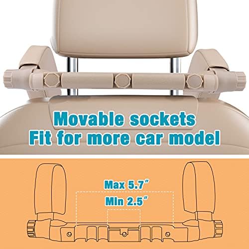 Car Seat Headrest Pillow 360 Adjustable for Adults and Kids - Beige
