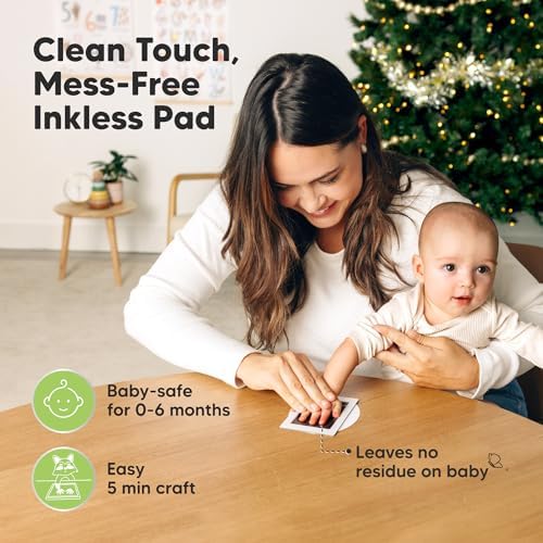 KeaBabies Inkless Baby Hand Footprint Ornament Kit