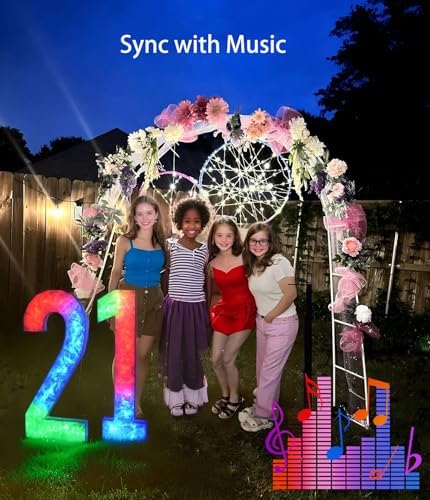 Glucrean Colorful Marquee Number 6 4FT Decor Set