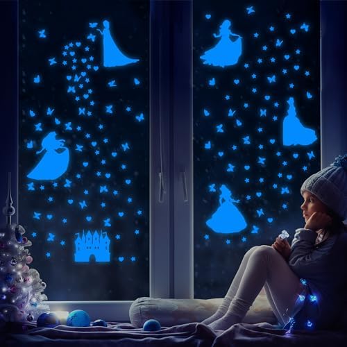 Glow in The Dark Princess Castle Wall Sticker Set