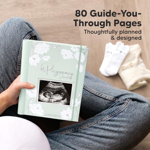 KeaBabies Inkless Hand and Footprint Kit with Pregnancy Journal