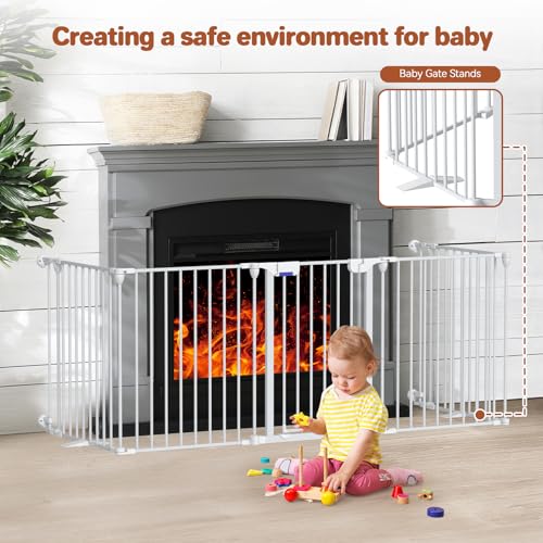 Extra-Wide Adjustable Baby Gate with Auto Close Door